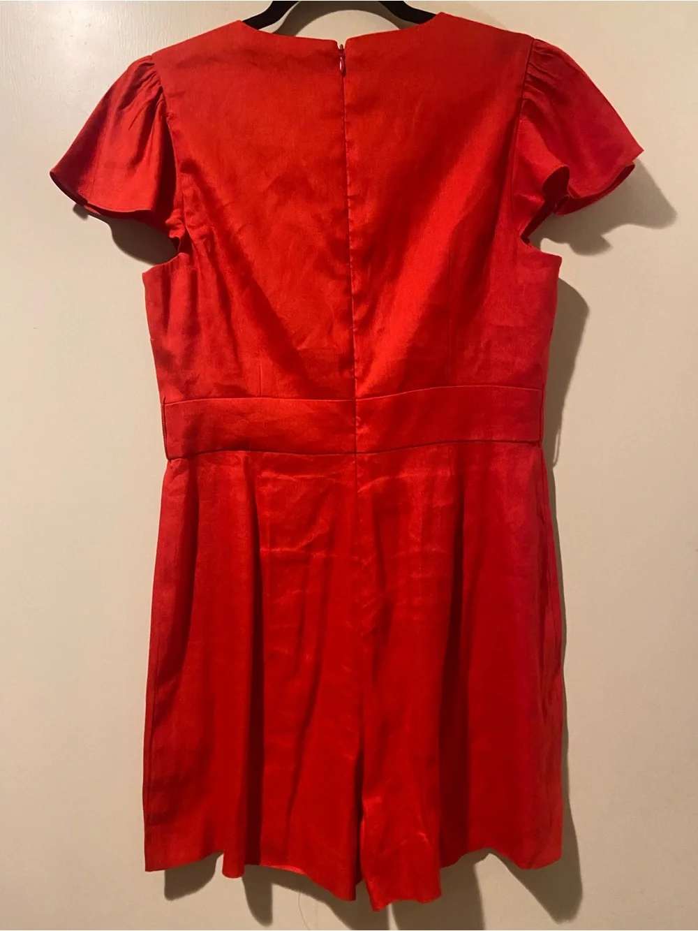 ANTONIO MELANI Size 4 Linen Blend Red Romper; Classy 4th of July Outfit! - Picture 5 of 6